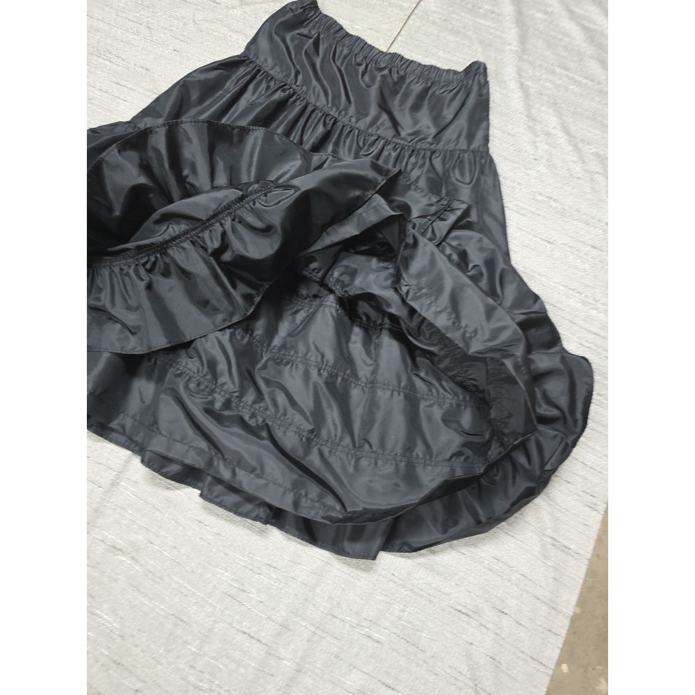 Regina Porter Black Tiered Ruffle  Midi Skirt Size  Large Party Preppy Neutral - Picture 12 of 13